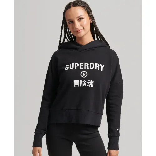 슈퍼드라이 Code Core Sport Crop Box 후드티 리퍼비쉬 141939515