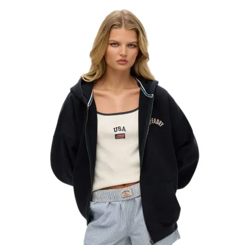 슈퍼드라이 Athletic Ess Oversized 풀지퍼 스웨터 141962120