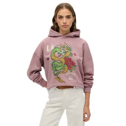 슈퍼드라이 Neo Trad Tattoo Relaxed Fit 후드티 141962347