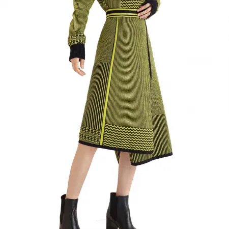 LILY Asymmetric Jacquard 스커트 142064061