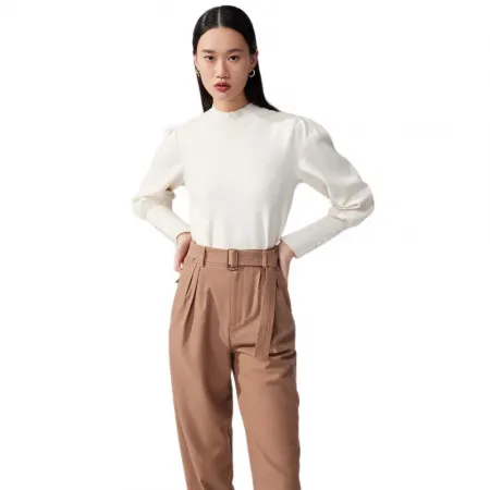 LILY Bubble Sleeve Wool Knitted 스웨터 142064091