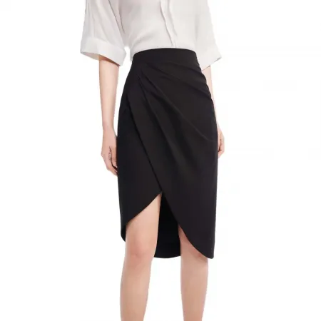 LILY Chic Pleated A-Line 미디 스커트 142064155