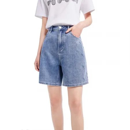 LILY Chic Printed 데님 반바지 142064159