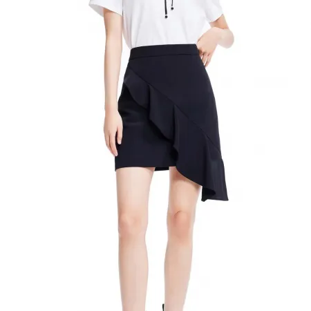 LILY Chic Ruffled Lace 미디 스커트 142064161