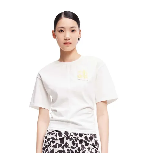 LILY Chic Solid Colour 반팔 티셔츠 142064164