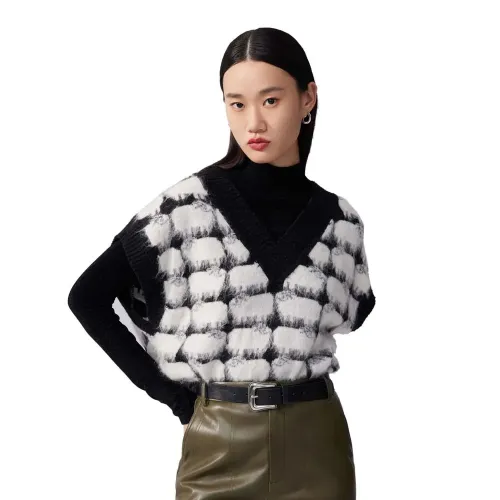 LILY Color Blocking Lamb Jacquard 조끼 142064194
