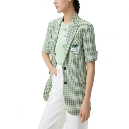 LILY Contrasting Embroidered Plaid 정장 142064234