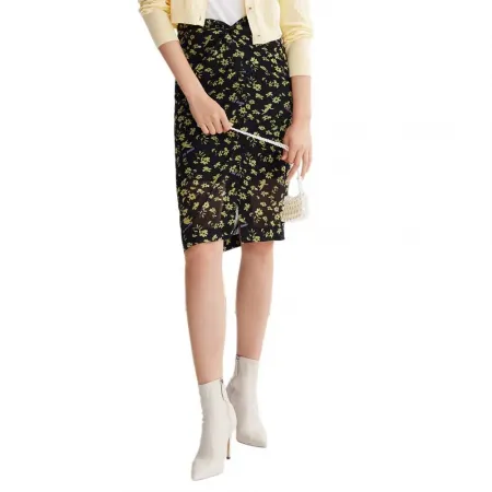 LILY Floral Split 미디 스커트 142064348