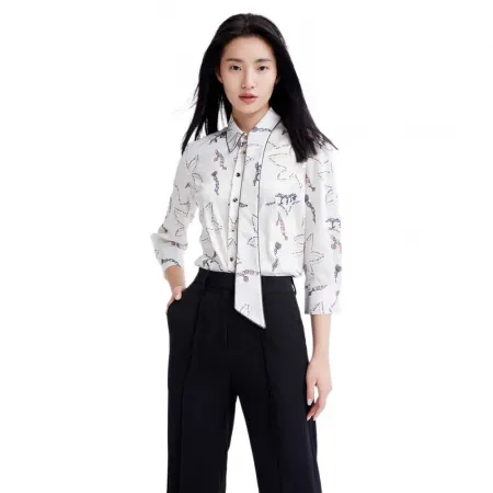 LILY French Print 긴팔 셔츠 142064356