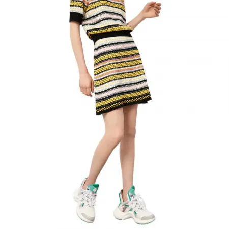 LILY Golden Scallion Knitted 스커트 142064385