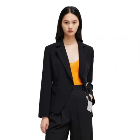 LILY Open Front Design Wool 블레이저 142064504