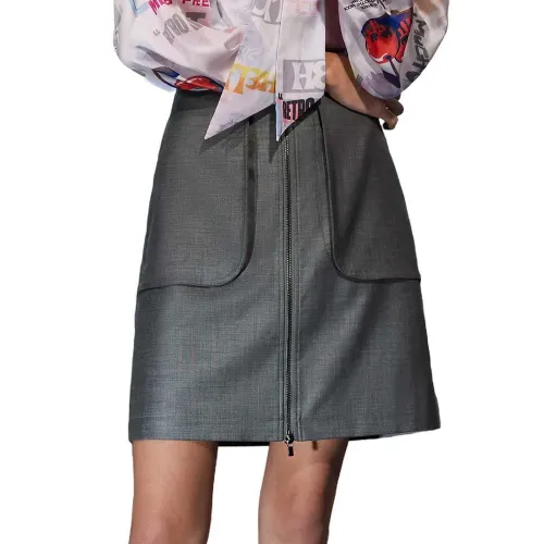 LILY Personalized Zipper 미디 스커트 142064514
