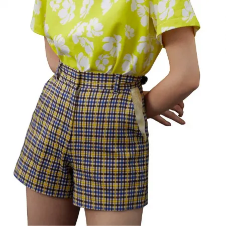 LILY Plaid Straight Leg Suit 반바지 142064524