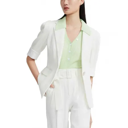 LILY Puff Sleeve Waist Tie 블레이저 142064550