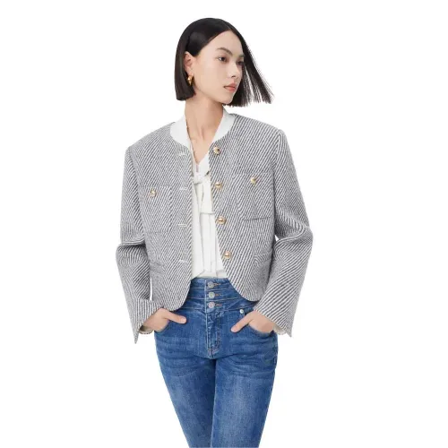 LILY Sheep Wool Striped 자켓 142064575