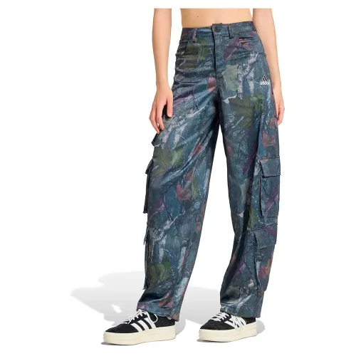 아디다스 Leaf Camo Print Satin Cargo 조거팬츠 142096484