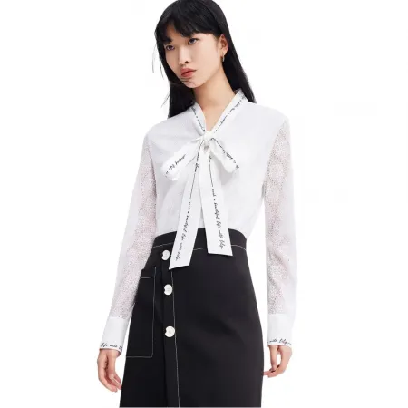 LILY Chic Ribbon 반팔 셔츠 142155520