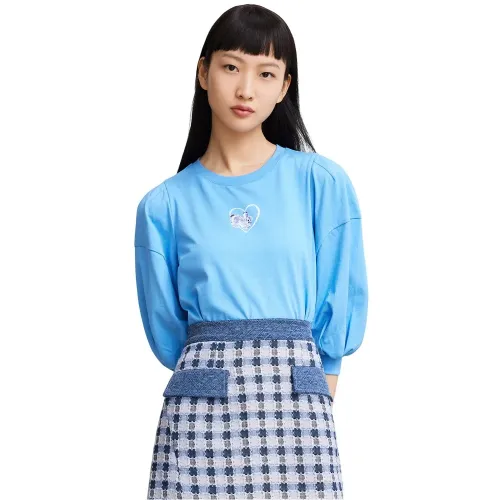 LILY Retro 3/4 소매 티셔츠 142155578