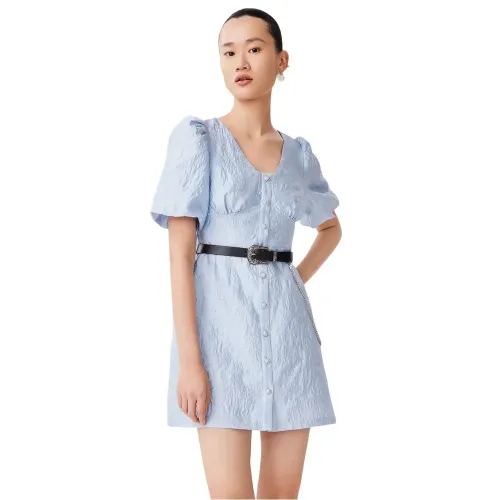 LILY V-Neck 반팔 미디 드레스 142155599