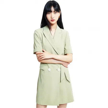 LILY Suit Style 반팔 미디 드레스 142155603
