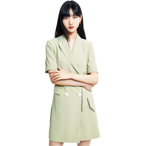 LILY Suit Style 반팔 미디 드레스 142155603
