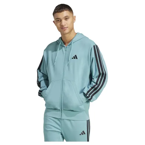 아디다스 에센셜 3 Stripes French Terry 풀지퍼 스웨터 142156438