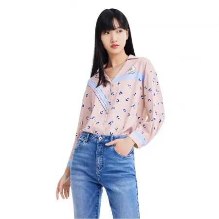 LILY Asymmetric Niche 반팔 셔츠 142161220