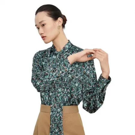 LILY Printed Ribbon Chiffon 셔츠 142161381