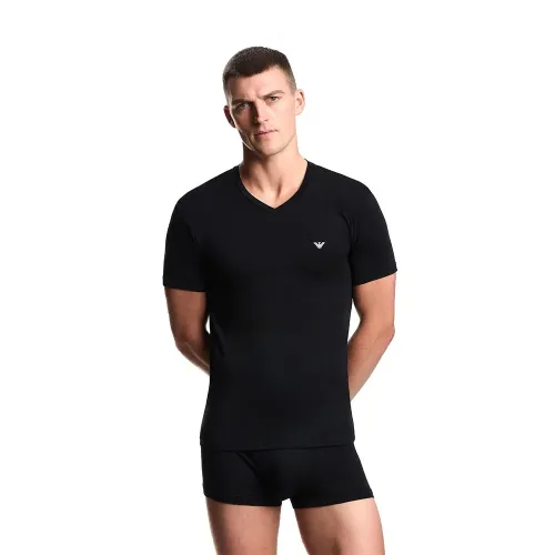 엠프리오 아르마니 Stretch Cotton Jersey 반팔 V넥 티셔츠 142165808