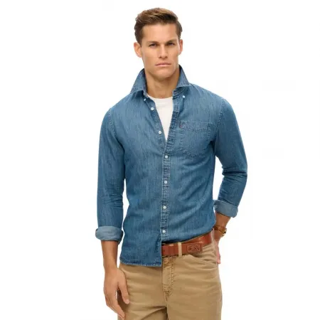 슈퍼드라이 에센셜 긴팔 셔츠 142222049