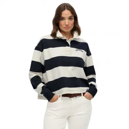 슈퍼드라이 Ath 에센셜 Stripe 긴 소매 폴로 142283364