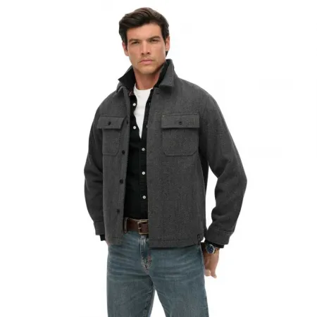 슈퍼드라이 Merchant Herringbone 긴팔 셔츠 142285121