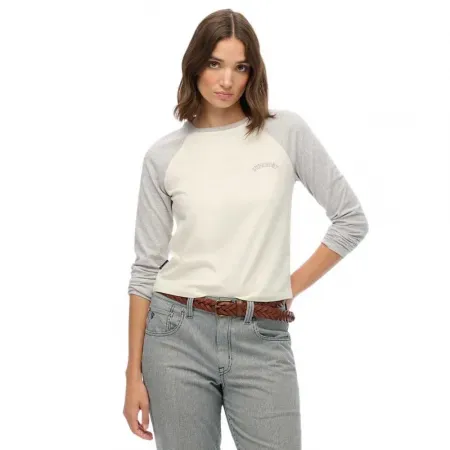 슈퍼드라이 에센셜 Logo Baseball 긴팔 티셔츠 142369400