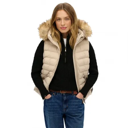 슈퍼드라이 Fuji Faux Fur 조끼 142369448