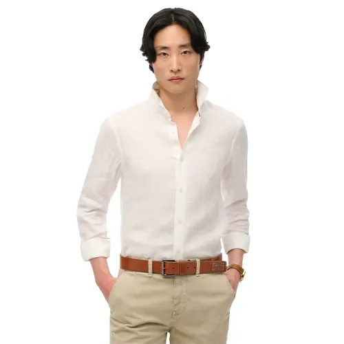 슈퍼드라이 Sd 엠브로이더드 Vacation Linen 긴팔 셔츠 142380972