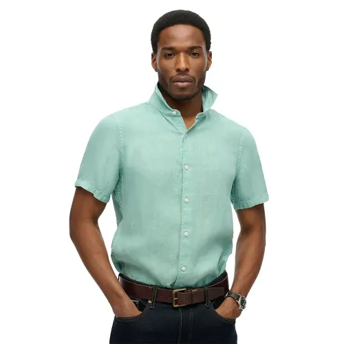 슈퍼드라이 Sd 엠브로이더드 Vacation Linen 반팔 셔츠 142380980