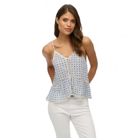 슈퍼드라이 빈티지 Ladder Trim 나시 티셔츠 142381057