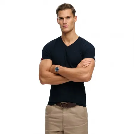 슈퍼드라이 빈티지 Logo Embroidered Vee 반팔 티셔츠 142447032