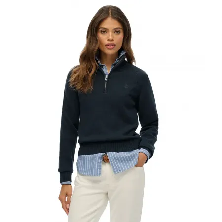 슈퍼드라이 에센셜 Slim Knit 하프 지퍼 스웨터 142576293