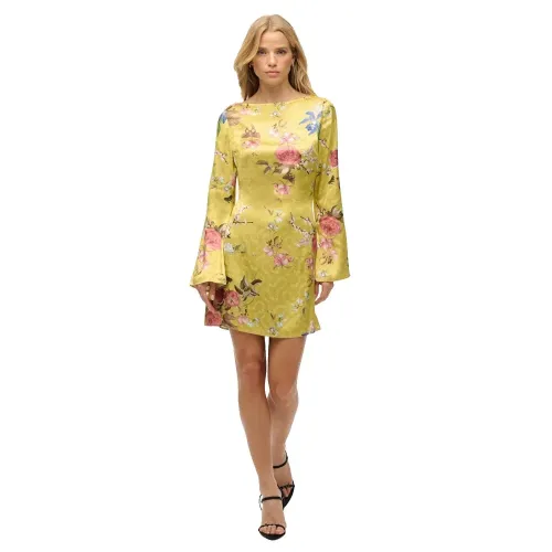 슈퍼드라이 Jacquard Flare Slv 긴팔 짧은 원피스 142576315