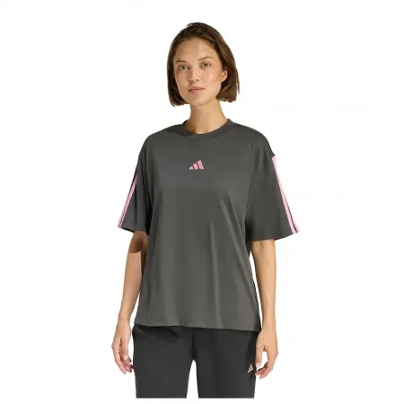 아디다스 에센셜 3 스트라이프 Boyfriend 반팔 티셔츠 142666375