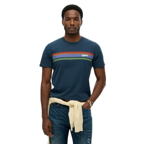 슈퍼드라이 Outdoor Stripe Logo Rlxd 반팔 티셔츠 142686893