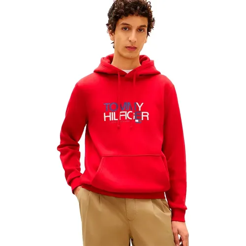 타미힐피거 Brand Love Big Text 후드티 142758103