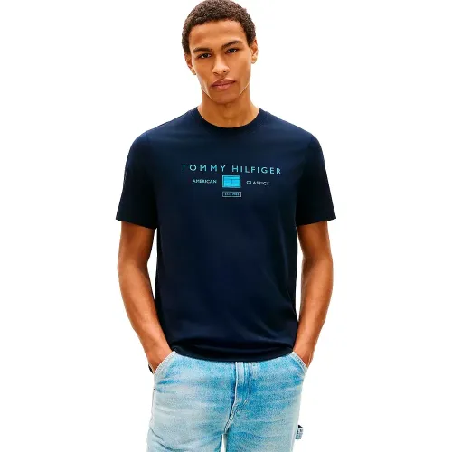 타미힐피거 Brand Love Mono Stack 반팔 티셔츠 142758113