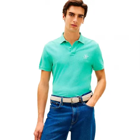 타미힐피거 TH Script Regular fit 반팔 폴로 셔츠 142758267