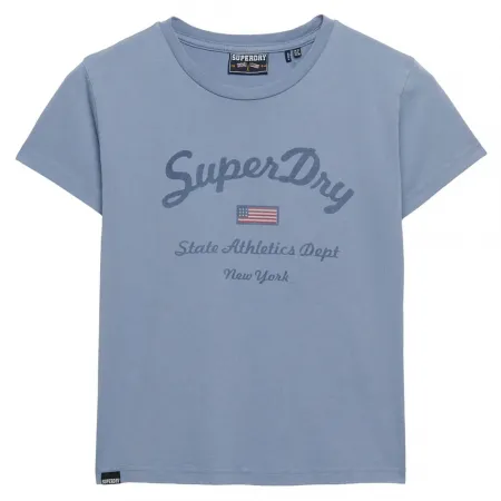 슈퍼드라이 Athletic 에센셜 Fitted 그래픽 반팔 티셔츠 142784572