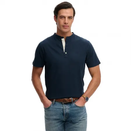 슈퍼드라이 클래식 코튼 Lin Grandad 반팔 티셔츠 142784627