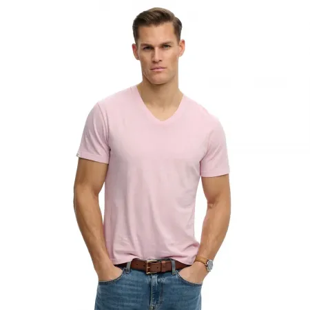 슈퍼드라이 클래식 코튼 Linen Vee 반팔 V넥 티셔츠 142784643