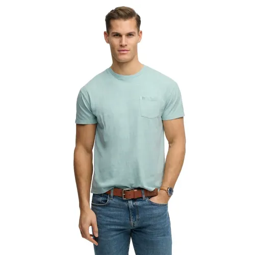 슈퍼드라이 코튼 클래식 Linen 포켓 반팔 티셔츠 142784724