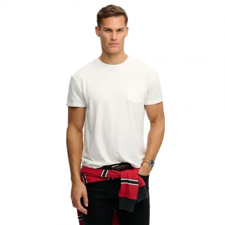 슈퍼드라이 코튼 클래식 Linen 포켓 반팔 티셔츠 142784729